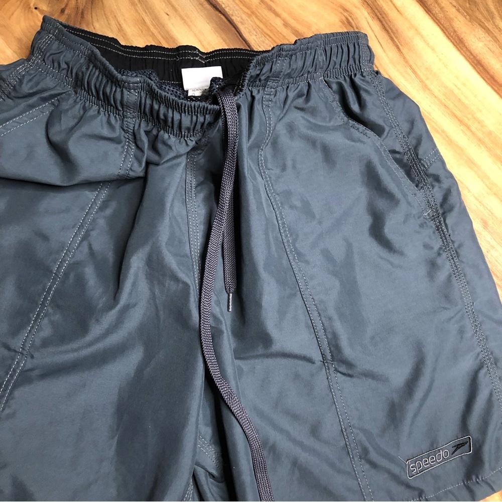 Large Gray mens Speedo swim trunks size LARGE - Picture 6 of 10